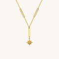 Elegant Geometric Necklace In Stainless Steel With 18K Gold Plated Finish - TIRAAYA