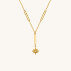 Elegant Geometric Necklace In Stainless Steel With 18K Gold Plated Finish - TIRAAYA