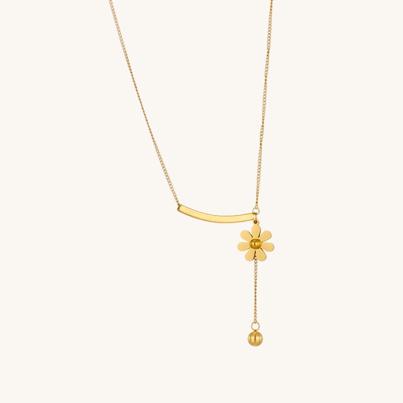 Elegant Floral Gold Plated Stainless Steel Necklace For Women - TIRAAYA