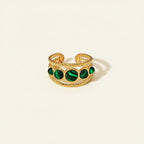 Modern Geometric Gold Plated Stainless Steel Ring For Women - TIRAAYA