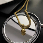 Elegant Ball Pendant Necklace With 18K Gold Plated Finish - TIRAAYA