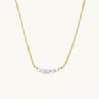 Minimal Square Zircon Gold Plated Stainless Steel Necklace - TIRAAYA