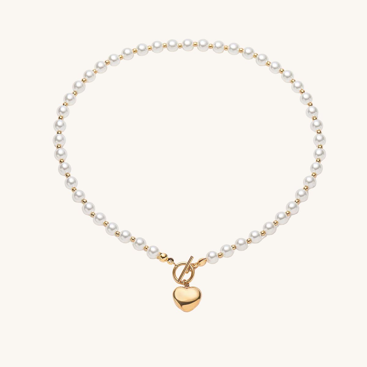 Simple Heart Shape Pendant Necklace With Gold Plated Finish - TIRAAYA
