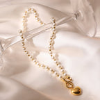 Simple Heart Shape Pendant Necklace With Gold Plated Finish - TIRAAYA