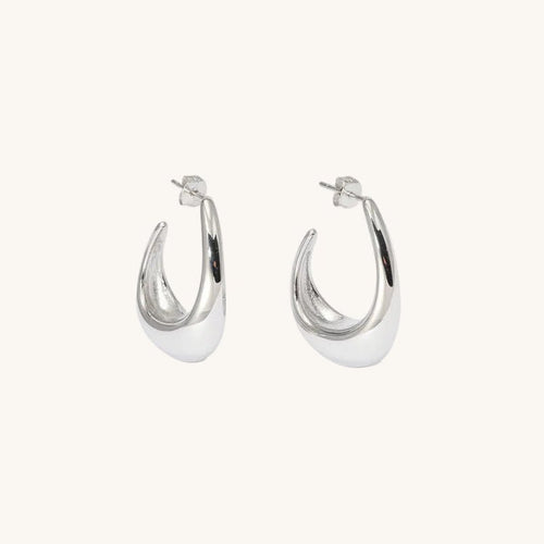 Classic Solid Color Gold And White Gold Plated Stainless Steel Ear Studs - TIRAAYA