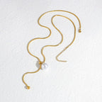 Elegant Asymmetrical Gold Plated Stainless Steel Pendant Necklace - TIRAAYA