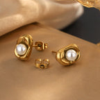 Sweet Pea Design Gold Plated Stainless Steel Jewelry Set - TIRAAYA