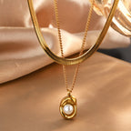 Sweet Pea Design Gold Plated Stainless Steel Jewelry Set - TIRAAYA