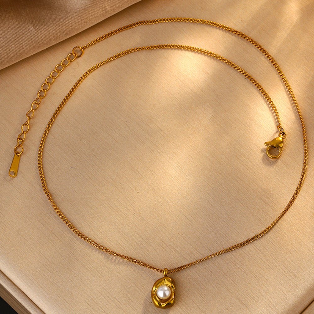 Sweet Pea Design Gold Plated Stainless Steel Jewelry Set - TIRAAYA