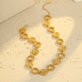 Classic Circle Gold Plated Stainless Steel Necklace For Women - TIRAAYA