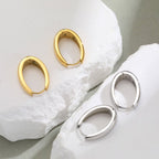 Elegant U Shape Earrings With Real Gold Plated Finish - TIRAAYA