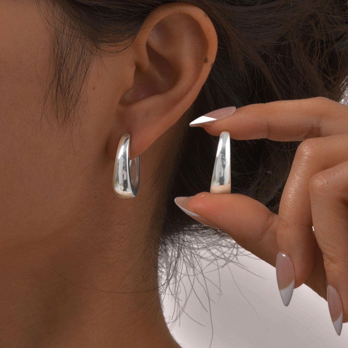 Elegant U Shape Earrings With Real Gold Plated Finish - TIRAAYA