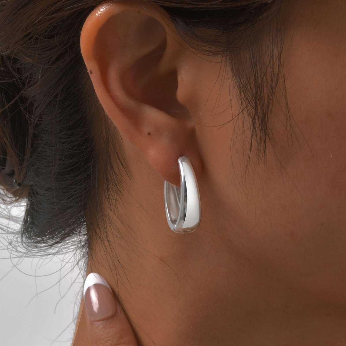 Elegant U Shape Earrings With Real Gold Plated Finish - TIRAAYA