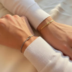Sweet Knot Snake Chain Bracelet In Stainless Steel With Gold And Silver Finish - TIRAAYA