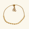 Elegant Round White Gold Plated Stainless Steel Bracelet - TIRAAYA