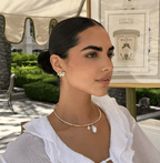 Elegant Star Pearl Choker With Real Gold Plated Finish - TIRAAYA