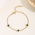 Vintage Heart And Geometric Bracelet With Gold Plated Finish - TIRAAYA