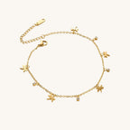 Minimal Dragonfly Pendant Gold Plated Stainless Steel Bracelet - TIRAAYA