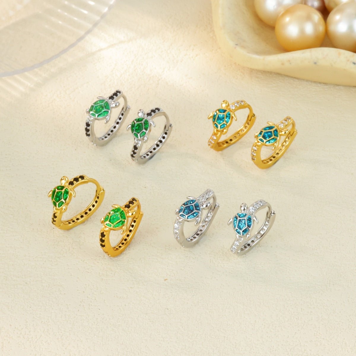 Elegant Three Dimensional Stud Earrings With Zircon Gold Plated Finish - TIRAAYA