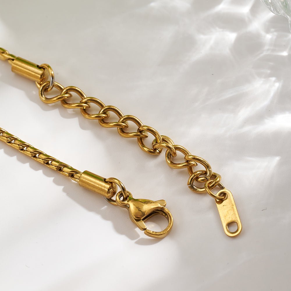 Geometric Hollow Circle Pendant Necklace With Gold And Platinum Finish - TIRAAYA