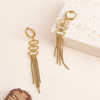 Vintage Tassel Ocean Style Gold Plated Stainless Steel Earrings - TIRAAYA