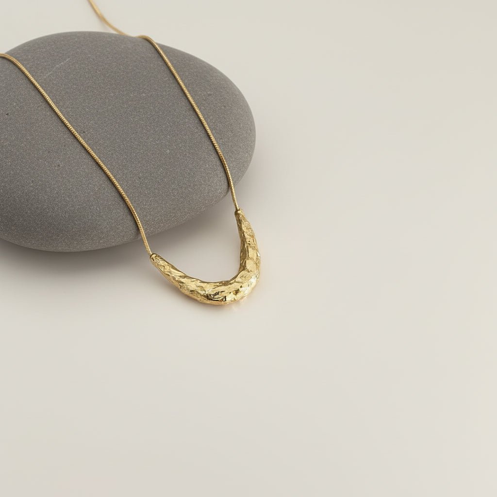 Playful Smiley Geometric Long Stainless Steel Sweater Chain Necklace - TIRAAYA