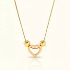 Elegant Heart Shape Pendant Necklace With Gold Plated Finish - TIRAAYA