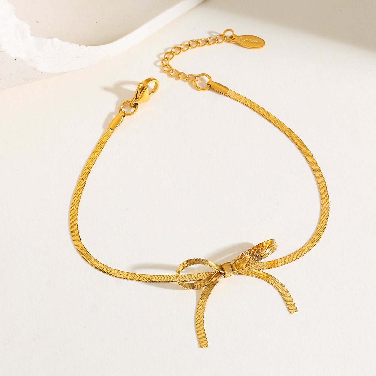Elegant Bow Knot Necklace With 18K Gold Plated Finish - TIRAAYA