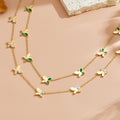 Elegant Butterfly Zircon Necklace In Stainless Steel For Women - TIRAAYA