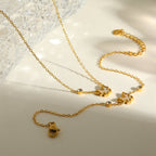 Elegant Butterfly Zircon Gold Plated Stainless Steel Jewelry Set - TIRAAYA