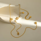 Elegant Butterfly Zircon Gold Plated Stainless Steel Jewelry Set - TIRAAYA