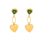Elegant Flower Drop Earrings With Zircon And Gold Plated Finish - TIRAAYA