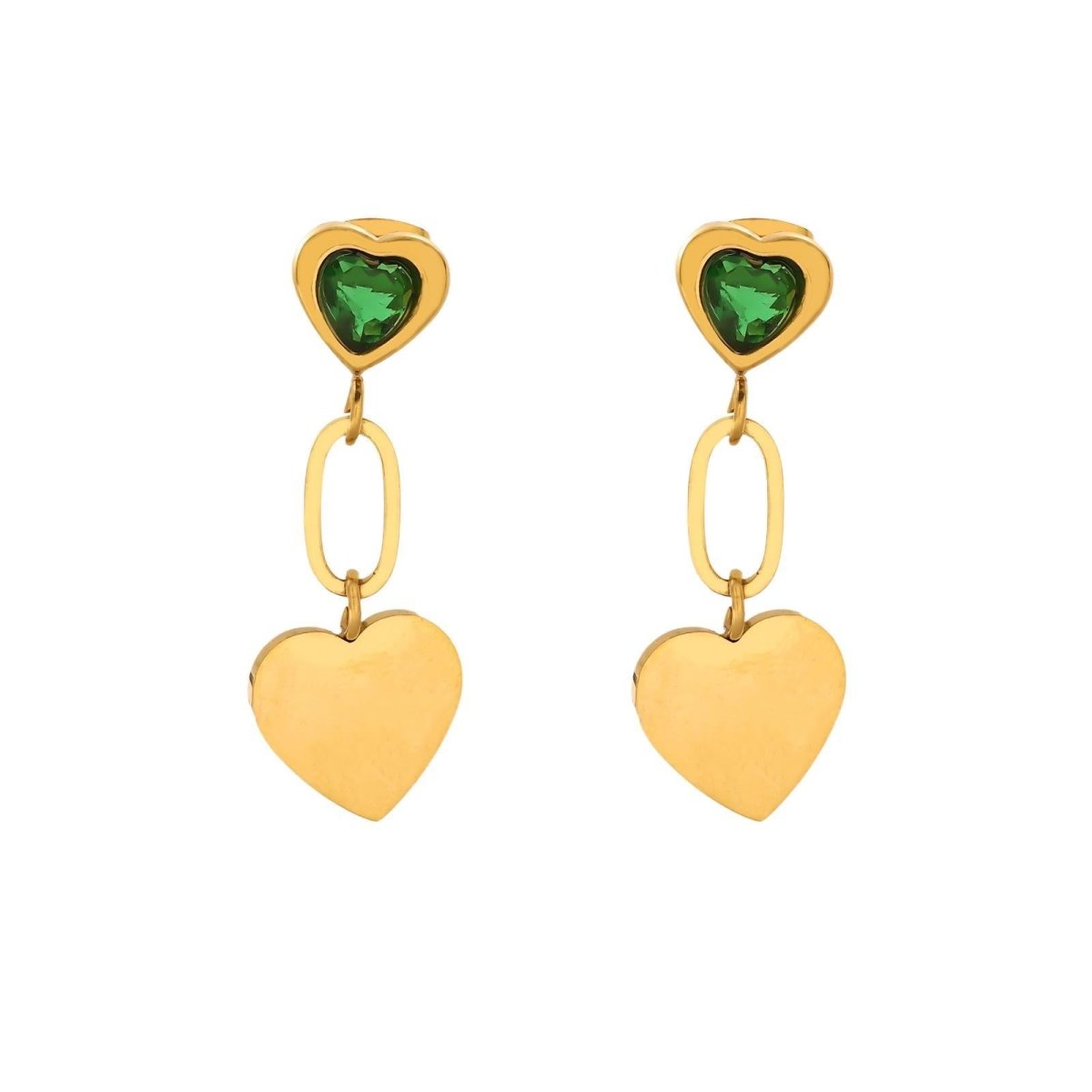 Elegant Flower Drop Earrings With Zircon And Gold Plated Finish - TIRAAYA