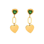 Elegant Flower Drop Earrings With Zircon And Gold Plated Finish - TIRAAYA