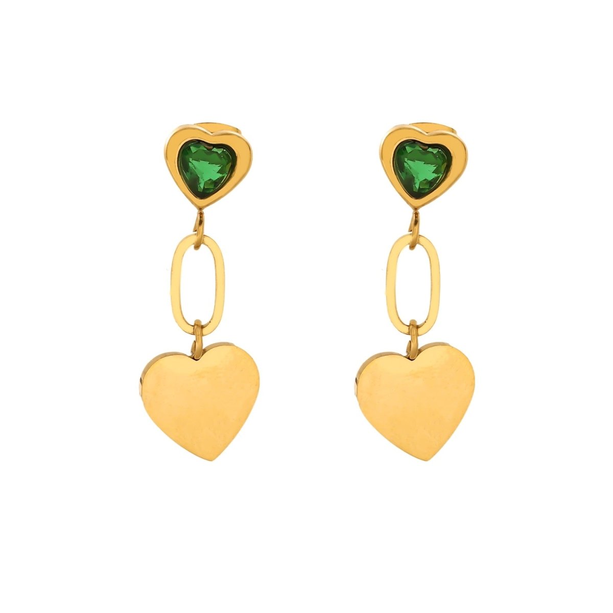 Elegant Flower Drop Earrings With Zircon And Gold Plated Finish - TIRAAYA
