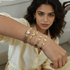 Elegant Heart Shape Gold Plated Stainless Steel Bracelet For Women - TIRAAYA