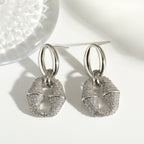 Infinity Oval Stud Earrings With Zircon Gold Plated Finish - TIRAAYA