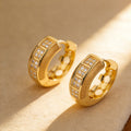 Elegant Heart Shape Earrings With Zircon And Gold Plated Finish - TIRAAYA