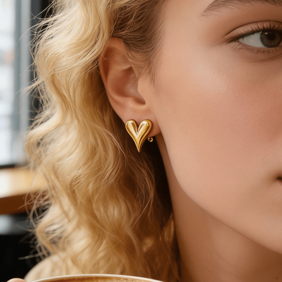 Elegant Heart Design Gold Plated Stainless Steel Jewelry Set - TIRAAYA