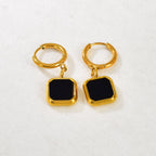 Elegant C Shape Acrylic Gold Plated Stainless Steel Earrings - TIRAAYA