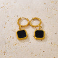 Elegant C Shape Acrylic Gold Plated Stainless Steel Earrings - TIRAAYA
