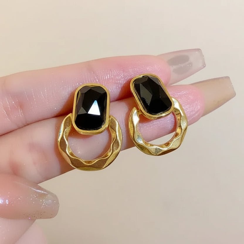 Vintage Style Gold Plated Alloy Drop Earrings For Women - TIRAAYA