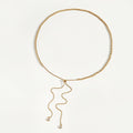 Elegant Round White Gold Plated Stainless Steel Necklace - TIRAAYA