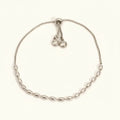 Elegant Round White Gold Plated Stainless Steel Bracelet - TIRAAYA
