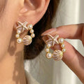 Elegant Colorful Drip Oil Stainless Steel Stud Earrings For Women - TIRAAYA